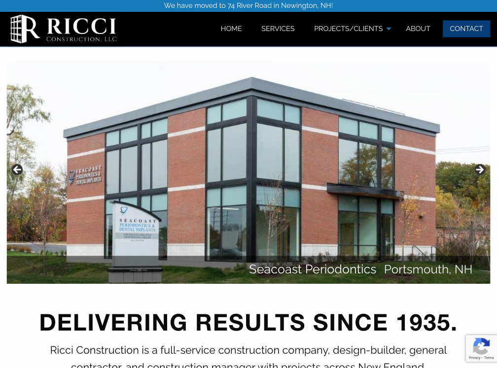 Ricci Construction Homepage